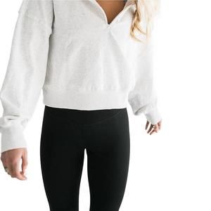 NEW FALCON PARK mia half zip sweatshirt in white